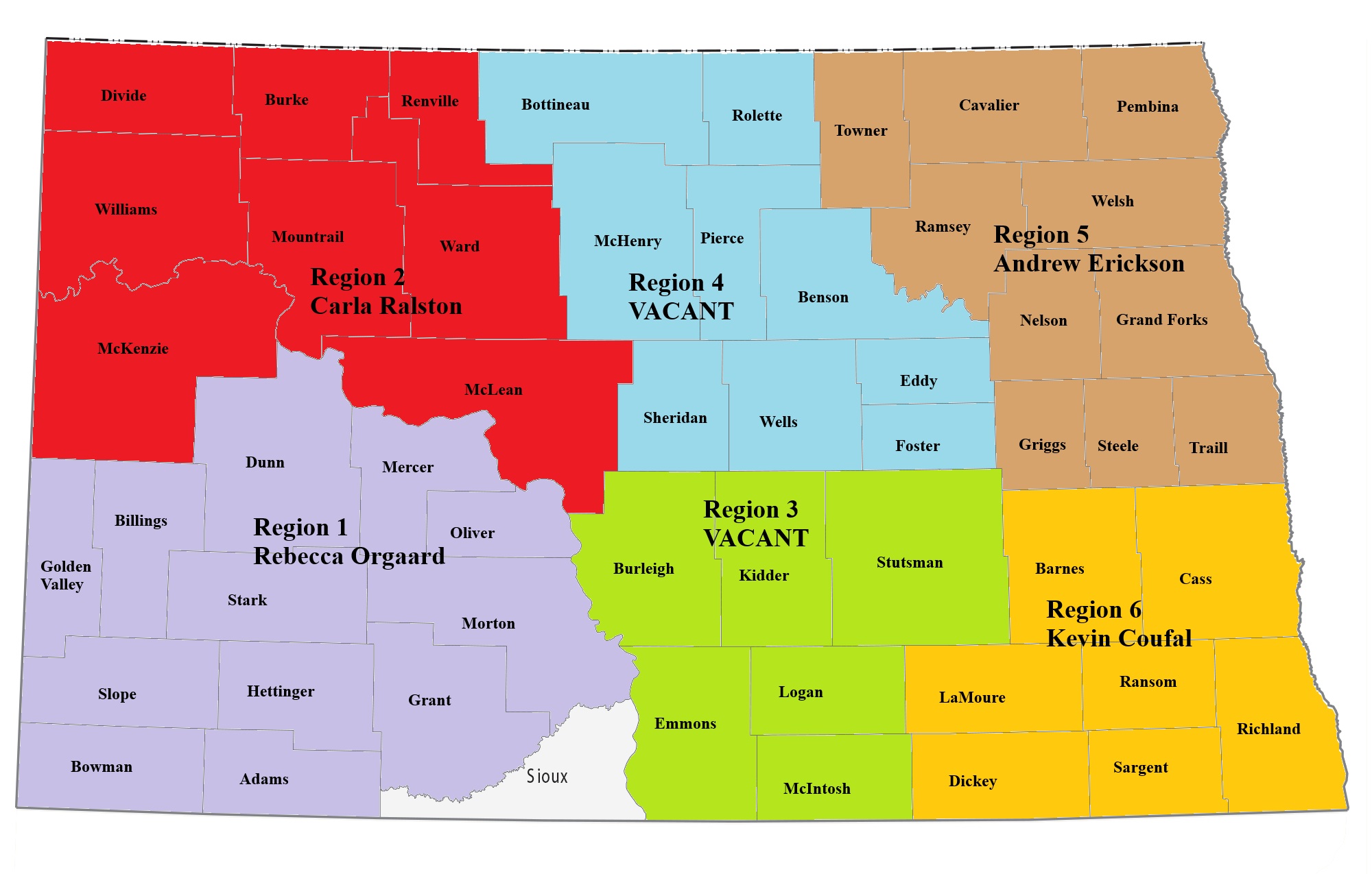 Pesticide Inspector Region Map
