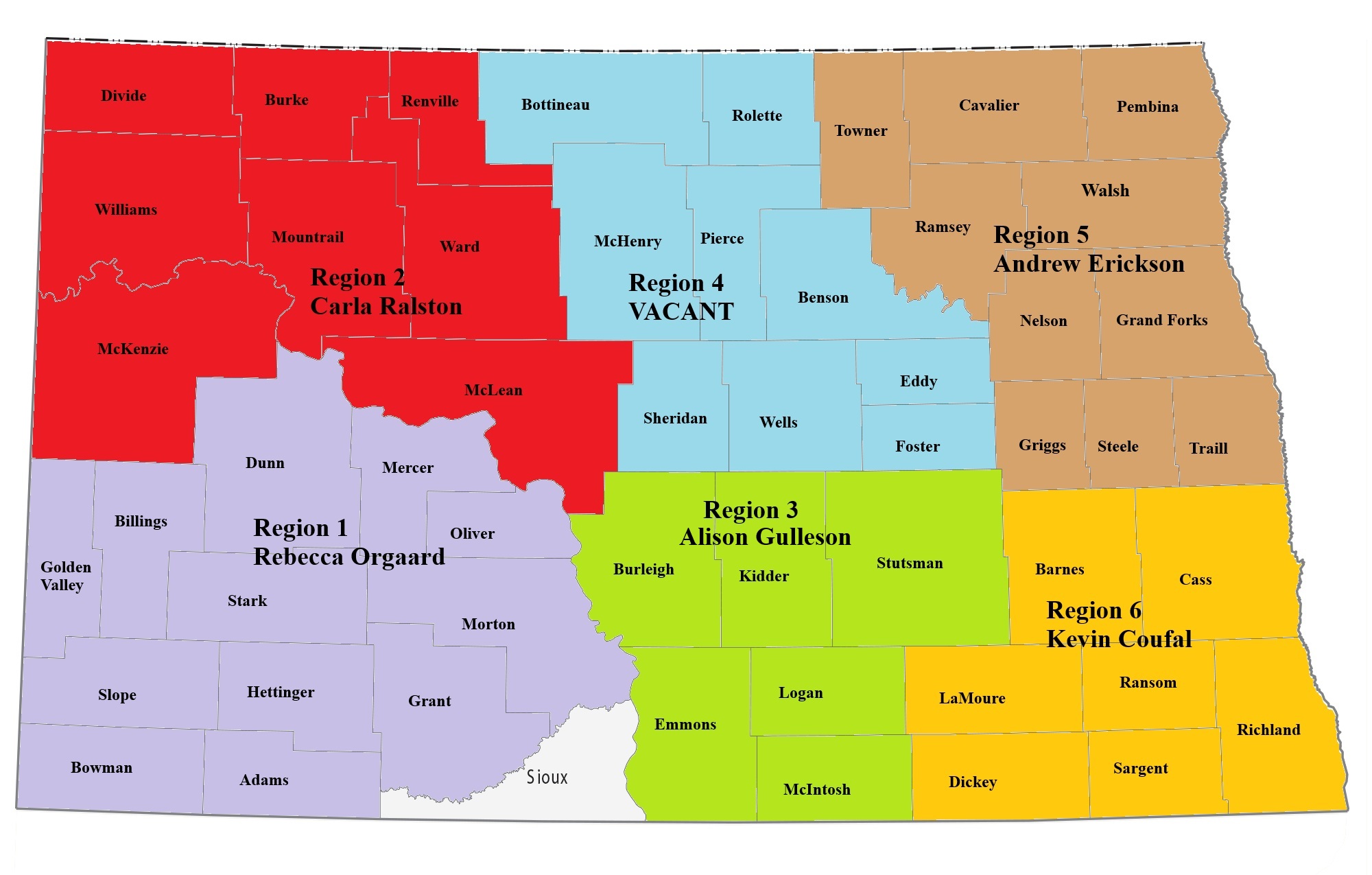Pesticide Inspector Region Map