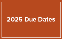 2025 Due Dates