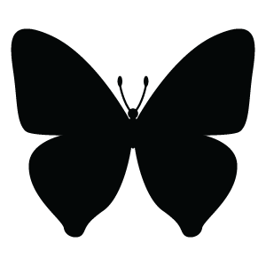 A silhouette of a butterfly