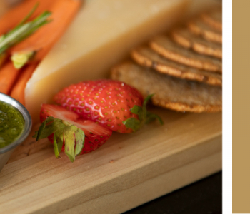 Close up of a charcuterie board featuring local North Dakota foods